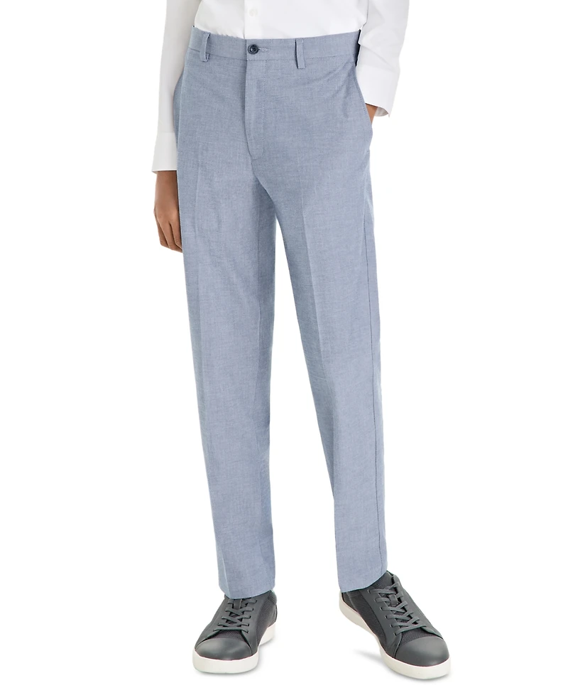 Michael Kors Big Boys Chambray Classic-Fit Stretch Dress Pants