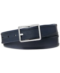 Michael Kors Men's Leather Reversible Mk Logo Swivel Belt