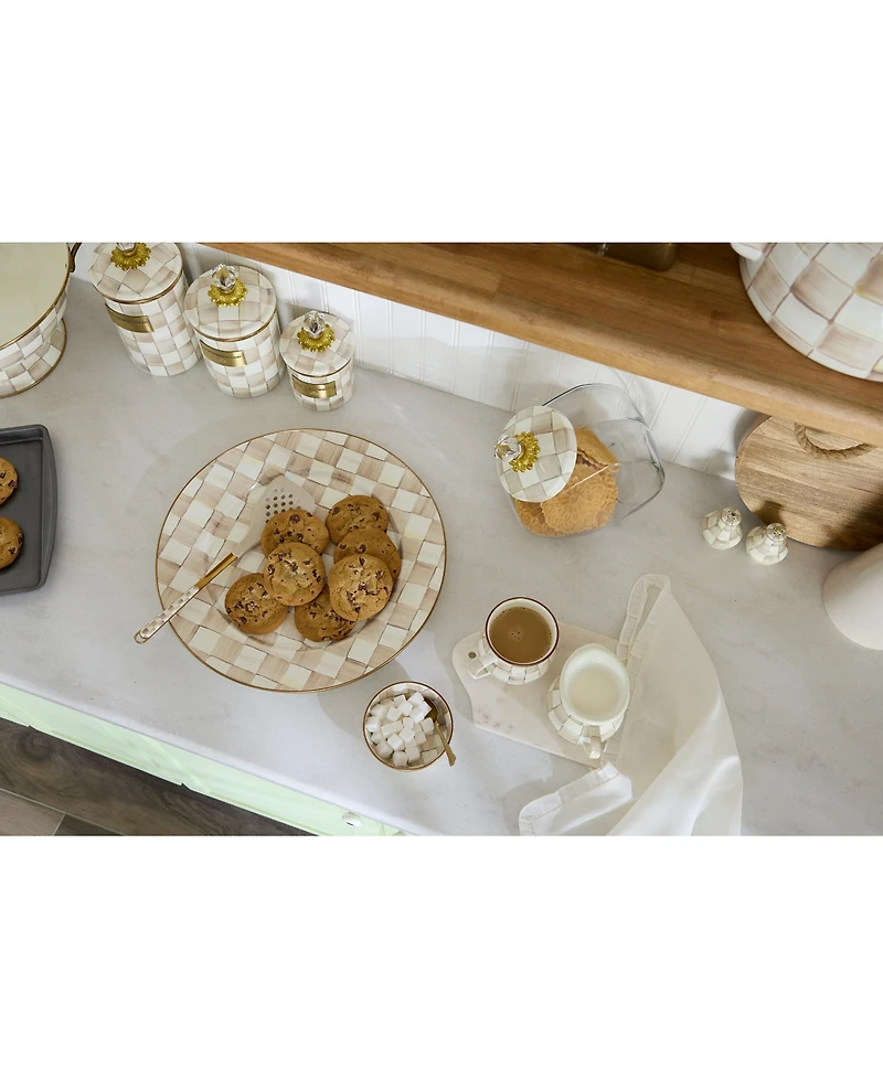 Mackenzie-Childs Mocha Check Salad Plate
