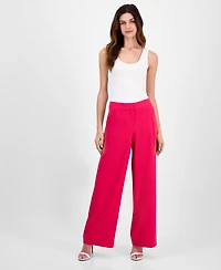 Tahari Asl Women's Mid-Rise Wide-Leg Pants