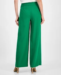 Tahari Asl Women's Mid-Rise Wide-Leg Pants