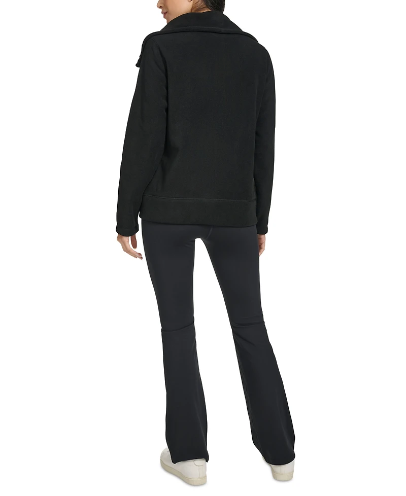 Calvin Klein Women's Active Tech Fleece Mock-Neck Jacket