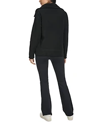 Calvin Klein Women's Active Tech Fleece Mock-Neck Jacket
