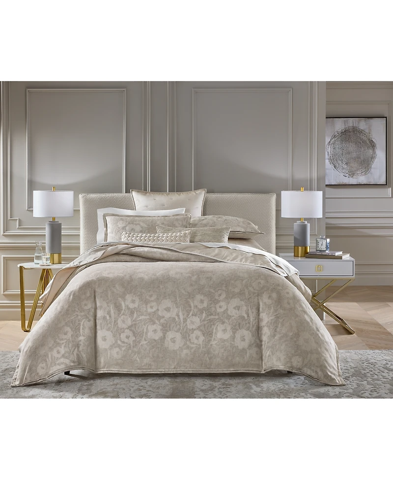 Hotel Collection Shadow Floral Micropleated Decorative Pillow, 14" x 22", Exclusively at Macy's
