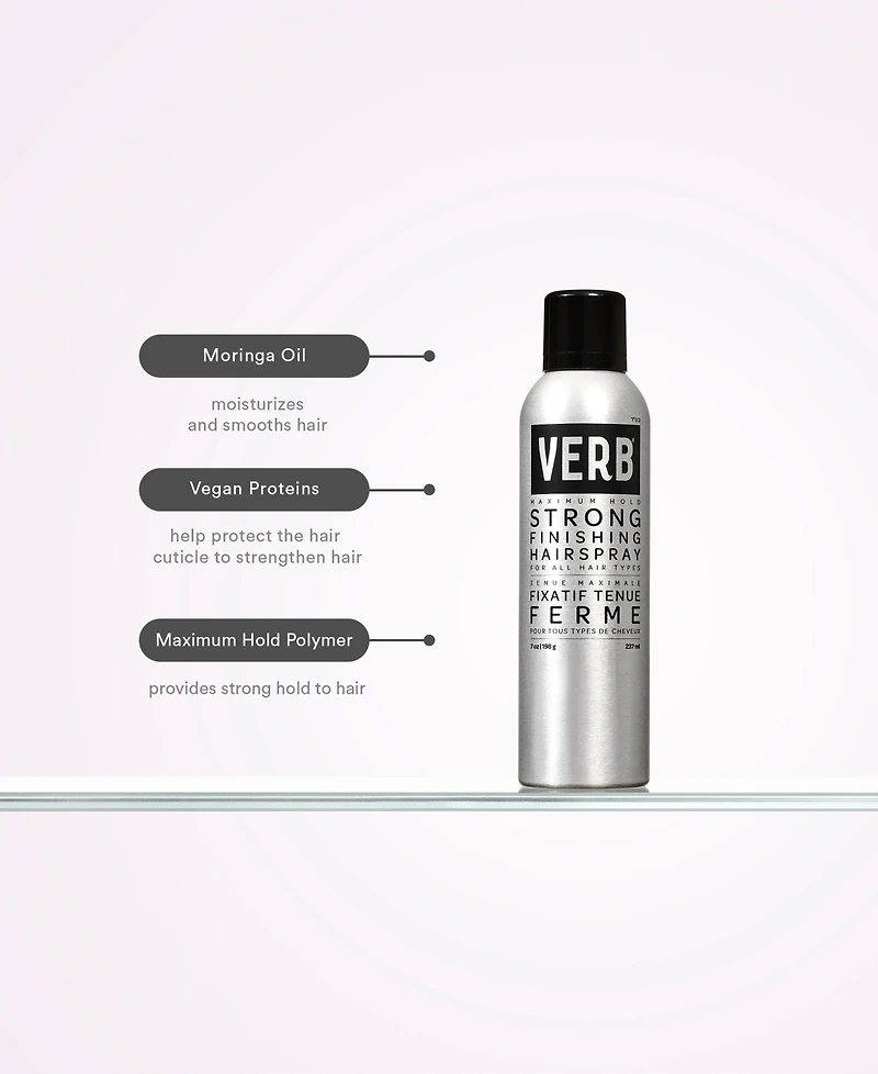 Verb Strong Finishing Hairspray, 7 oz.
