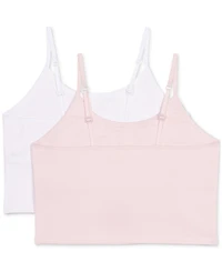 Calvin Klein Big Girls Shelf Bra Camis, Pack of 2