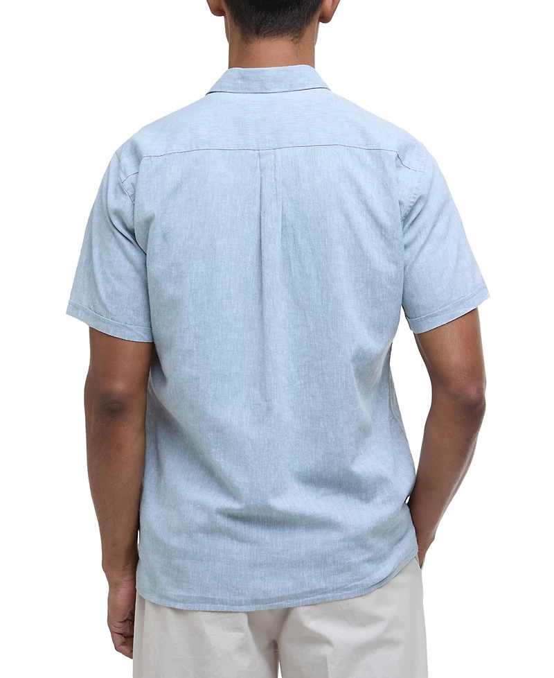 Barbour Men's Nelson Linen Short Sleeve Summer Shirt