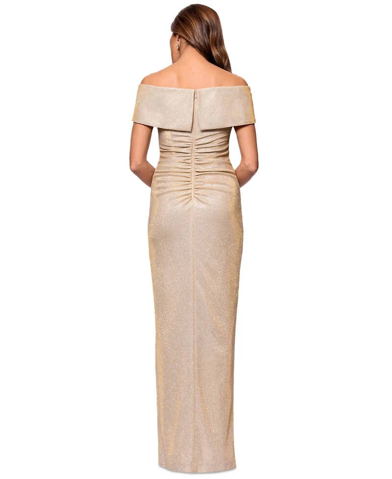Xscape Off-Shoulder-Sweetheart-Neck Gown