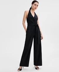 I.n.c. International Concepts Women's Surplice Sleeveless Jumpsuit, Exclusively at Macy's
