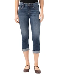 Silver Jeans Co. Women's Suki Mid-Rise Curvy Capri