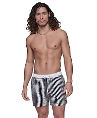 Karl Lagerfeld Paris Men's Regular-Fit Quick-Dry 5" Swim Trunks with Boxer Brief Liner