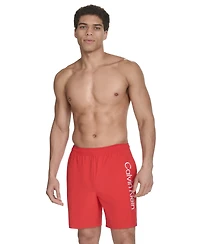 Calvin Klein Men's Regular-Fit Quick-Dry 5" Swim Trunks with Compression Short Liner