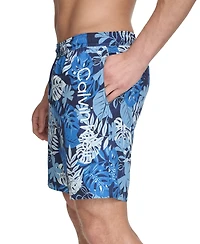 Calvin Klein Men's Regular-Fit Quick-Dry 5" Swim Trunks with Compression Short Liner