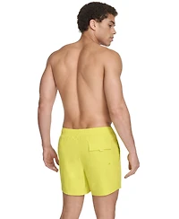 Calvin Klein Men's Core Euro Regular-Fit Quick-Dry 5" Swim Trunks with Compression Short Liner