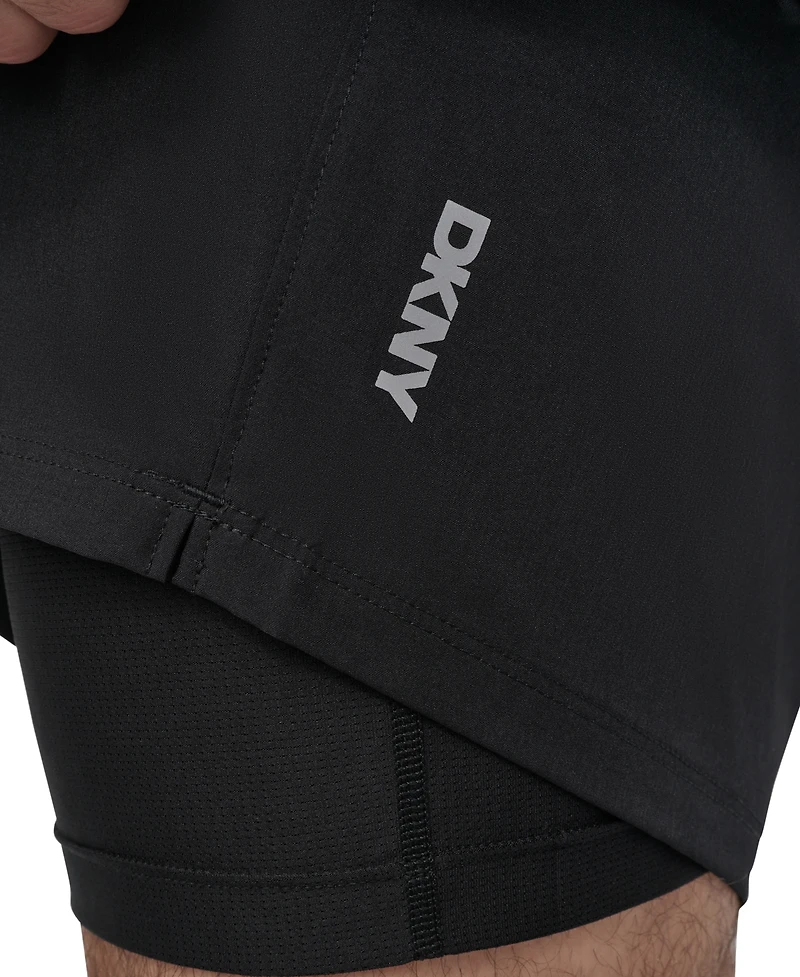 Dkny Men's Core Valley Stretch Performance 7" Volley Shorts