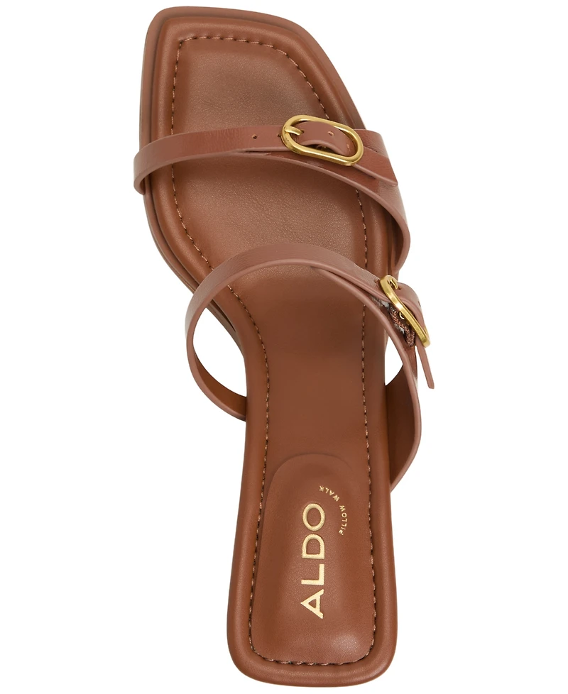 Aldo Women's Maymay Buckle Double Band Block-Heel Slide Sandals