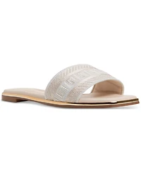 Aldo Women's Oceania Embroidered Slide Flat Sandals