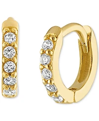 Ben Oni Alex Cubic Zirconia Huggie Hoop Earrings