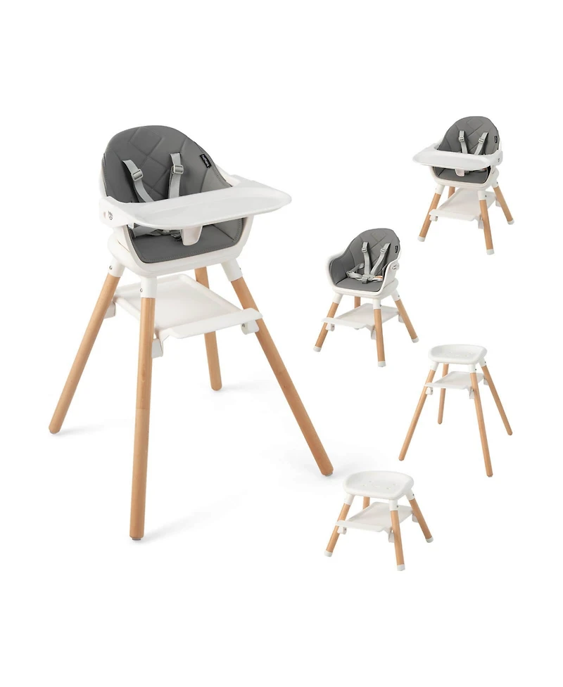 Gouun 6-in-1 Baby High Chair with Removable Dishwasher and Safe Tray