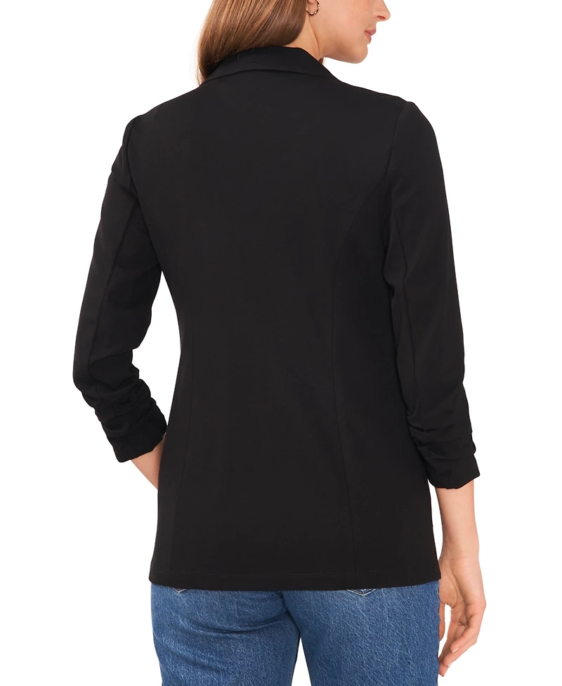 Vince Camuto Women's Ruched-Sleeve Ponte Blazer