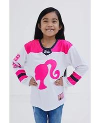 Barbie Toddler Girls Mesh Hockey Jersey Long Sleeve T-Shirt