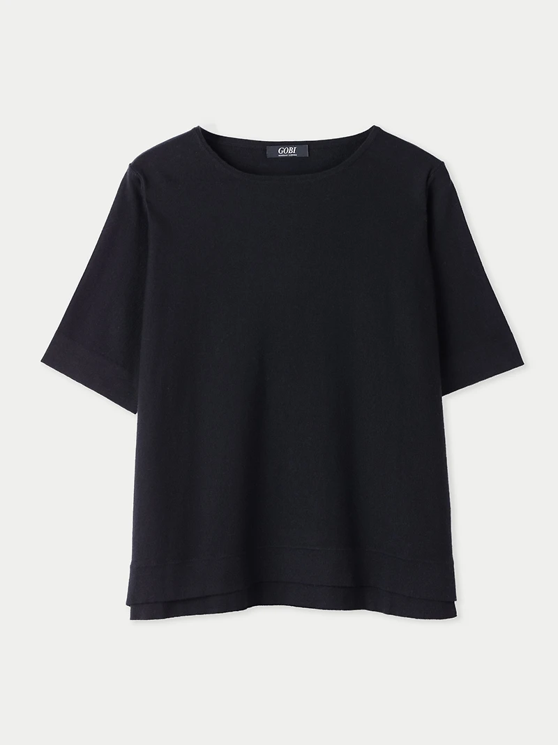 Gobi Cashmere Women's Box-Cut Cotton Silk Blend T-Shirt