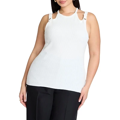 Eloquii Women's Strappy Racer Tank