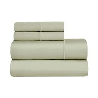 Superior Egyptian Cotton 1500 Thread Count Embroidered Marrow Stitch Hem Deep Pocket Sheet Set,King