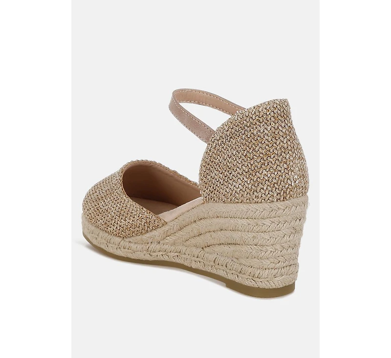 Kalista Raffia Woven Wedge Sandals