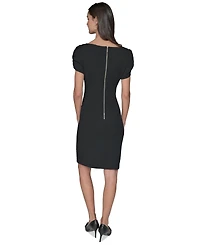 Karl Lagerfeld Paris Women's Pleated-Waist Sheath Dress