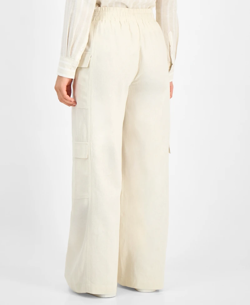 Dkny Jeans Petite High Rise Drawstring-Waist Cargo Pants