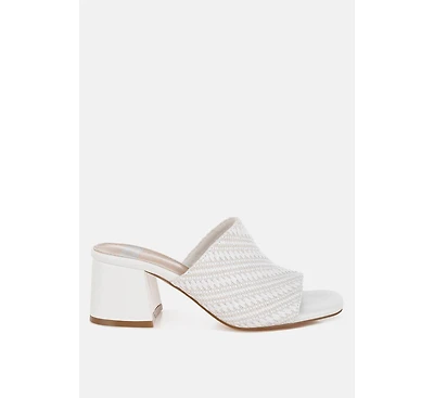 Morgana Woven Raffia Slip Ons