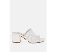 Morgana Woven Raffia Slip Ons