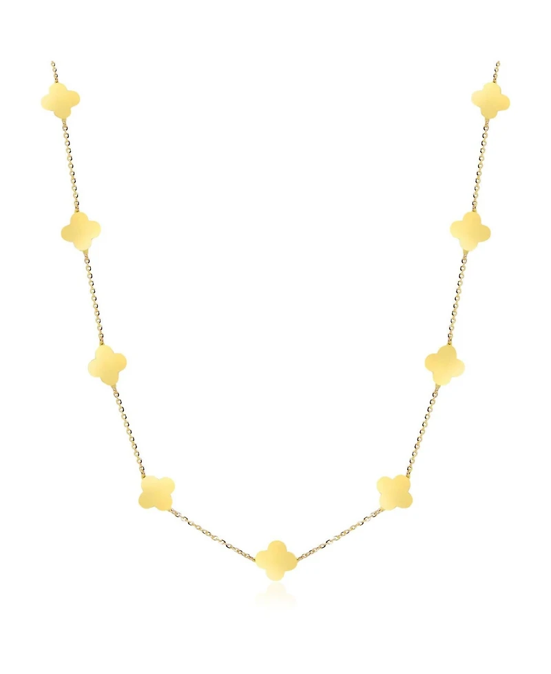 The Lovery Mini Gold Clover Necklace 14K Gold