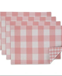 Design Imports Pink Buffalo Check Placemat, Set of 4
