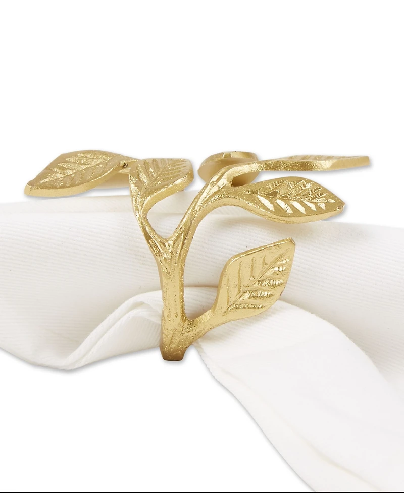 Design Imports Brass Napkin Ring, Set of 6