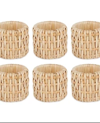 Design Imports Rattan Napkin Ring, Set of 6