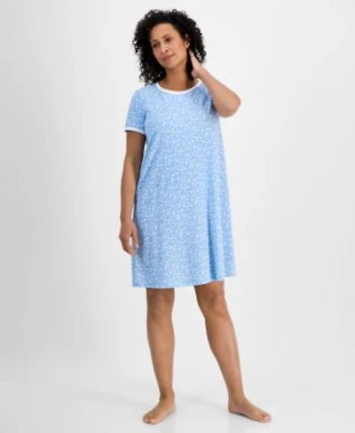 Charter Club Womens Printed Short Sleeve Sleepshirt Exclusively At Macys Xs 3x