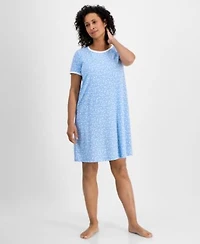 Charter Club Womens Printed Short Sleeve Sleepshirt Exclusively At Macys Xs 3x