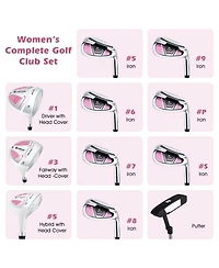 Women's Complete Golf Club Set Right Hand with Rain Hood