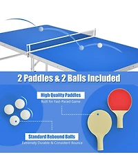 60 Inch Portable Tennis Ping Pong Folding Table with Accessories