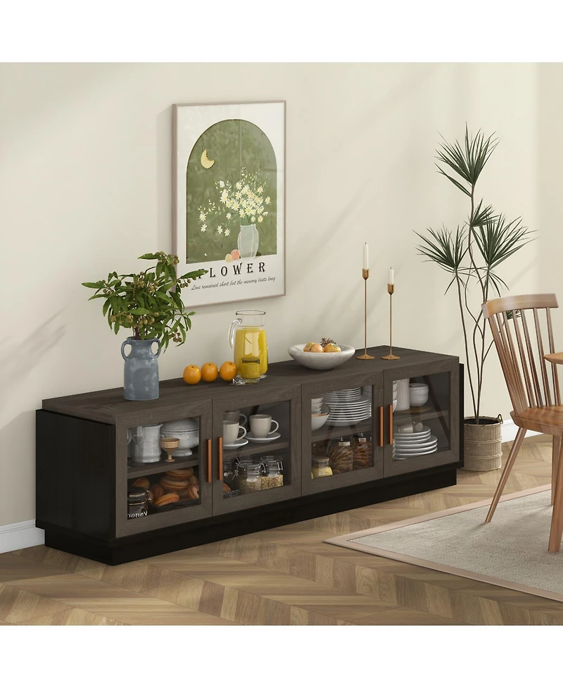 Large Tv Stand for Spacious Entertainment Console Living Room Storage