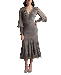 Tadashi Shoji Women's Nyssa Bishop Sleeve Dress