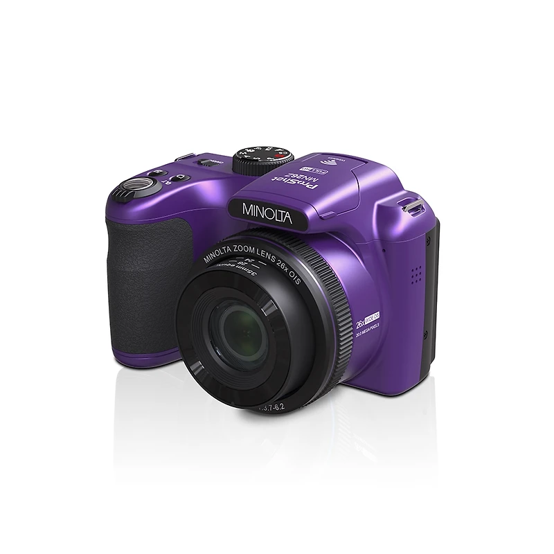 Minolta Minolta ProShot MN26Z 20 Mp Digital Camera w/26x Optical Zoom and Fhd Video (Purple)
