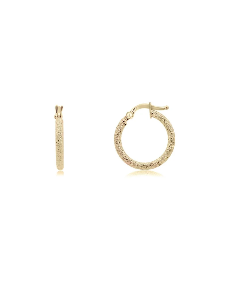 The Lovery Mini Mesh Gold Hoop Earrings 14K Yellow Gold