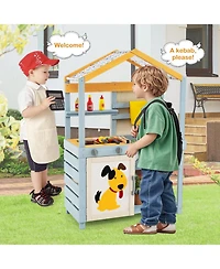 2 in 1 Wooden Mud Kitchen with Removable Water Box and Storage Bag