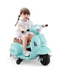 Kids Ride on Motorcycle Licensed Vespa with Led Headlight and Horn