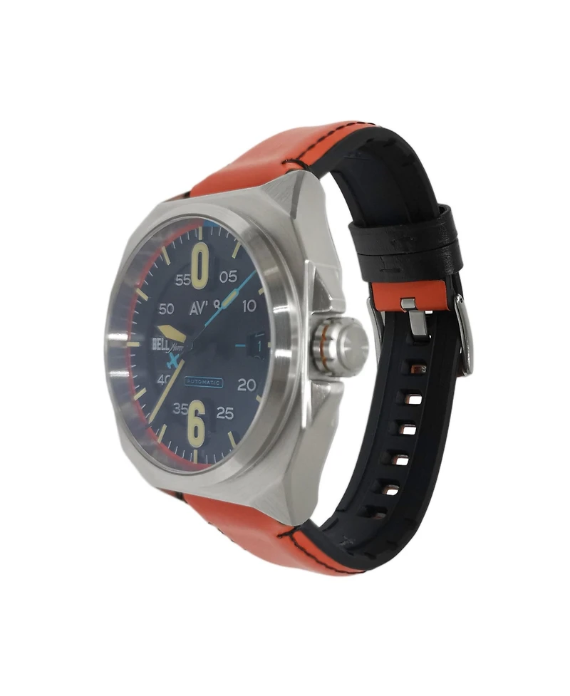 Avi-8 Men's Bell X-1 Machbuster Automatic Rubber and Leather Strap Watch