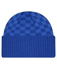 New Era Men's Royal New York Giants Checkered Cuffed Knit Hat