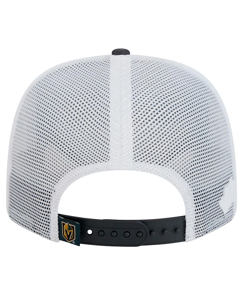 New Era Men's Charcoal/White Vegas Golden Knights Core Trucker 9SEVENTY Stretch-Snap Hat